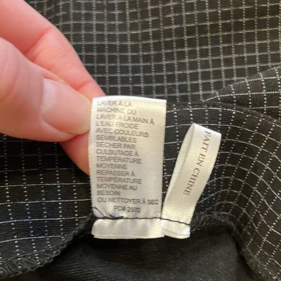 AMANDA AND CHELSEA Black White Grid Print Ankle Pants  16 - Picture 6 of 11